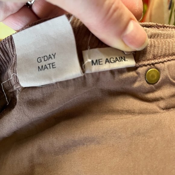 Rollas relaxo cords dusty pink cropped cordouroy pants - Picture 6 of 10